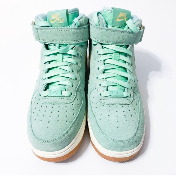 Nike Mint Green Air Force 1 07 Mid Season Size 9.5 - Picture 3 of 14